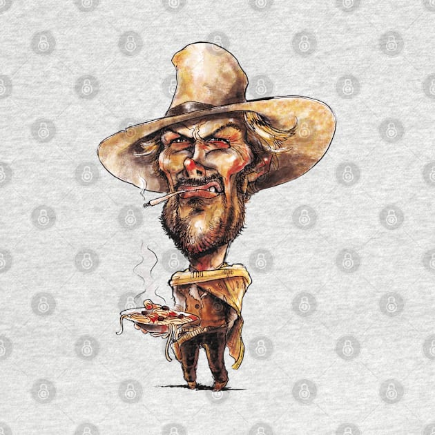 Clint eastwood caricature by Corvons